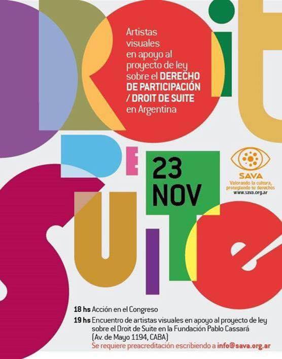 Argentinian Visual Artists support the Resale right Resale Right